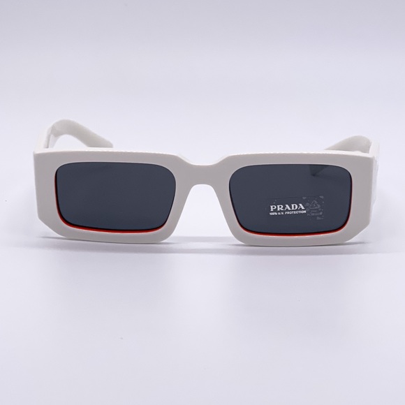 NEW PRADA PR06YS 17M5S0 WHITE ORANGE PRADA SUNGLASSES SPR 06Y 17M5S0 NEW PR06YS - Picture 2 of 12